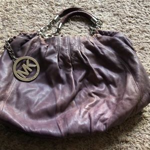 Michael Kors grape leather bag